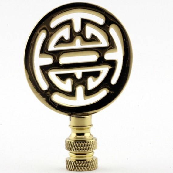 LAMP FINIAL asian classic polished brass