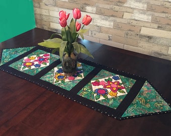 Quilted Table Runner Pattern -Applique Bouquet - #546