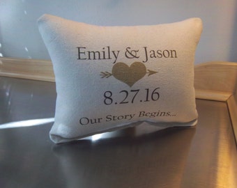 Wedding date pillow 2nd anniversary gift cotton personalized pillow custom throw pillow couples gift love cushion minimalist wedding pillows