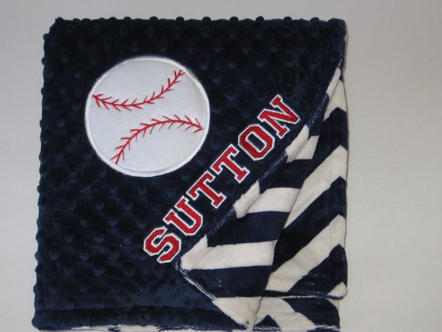 Personalized Baby Blanket Toddler Blanket Baseball Blanket