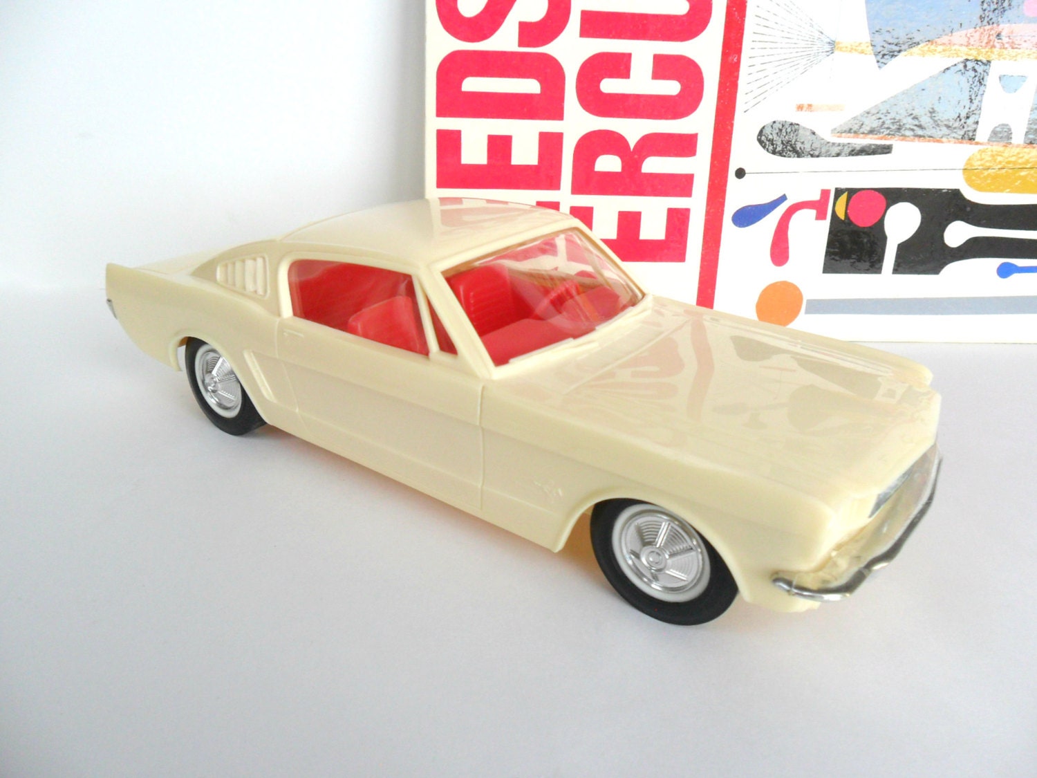 1965 Ford Mustang Fastback Toy Car 10 3 4 Inch Plastic Push 1965-ford-mustang-fastback-toy-car-10-3-4-inch-plastic-push