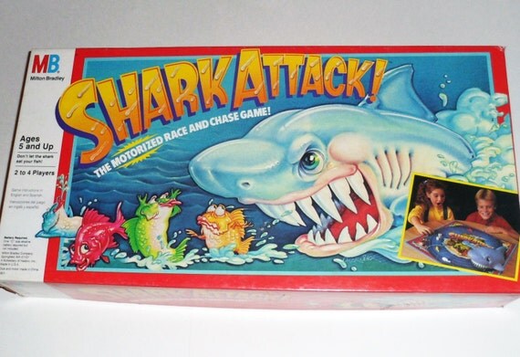 Vintage 1988 Shark Attack Board Game Milton Bradley Vintage 1988 Shark Attack Board Game Milton Bradley