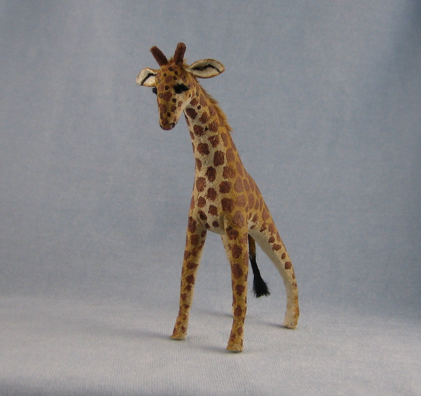 Giraffe Soft Sculpture Miniature Animal by Marie W. Evans