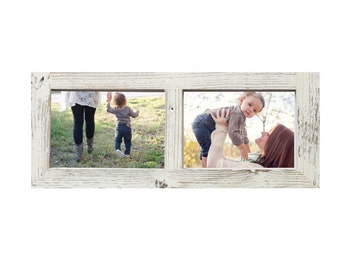 Barnwood Collage White Frame 2 8x10 Multi Opening