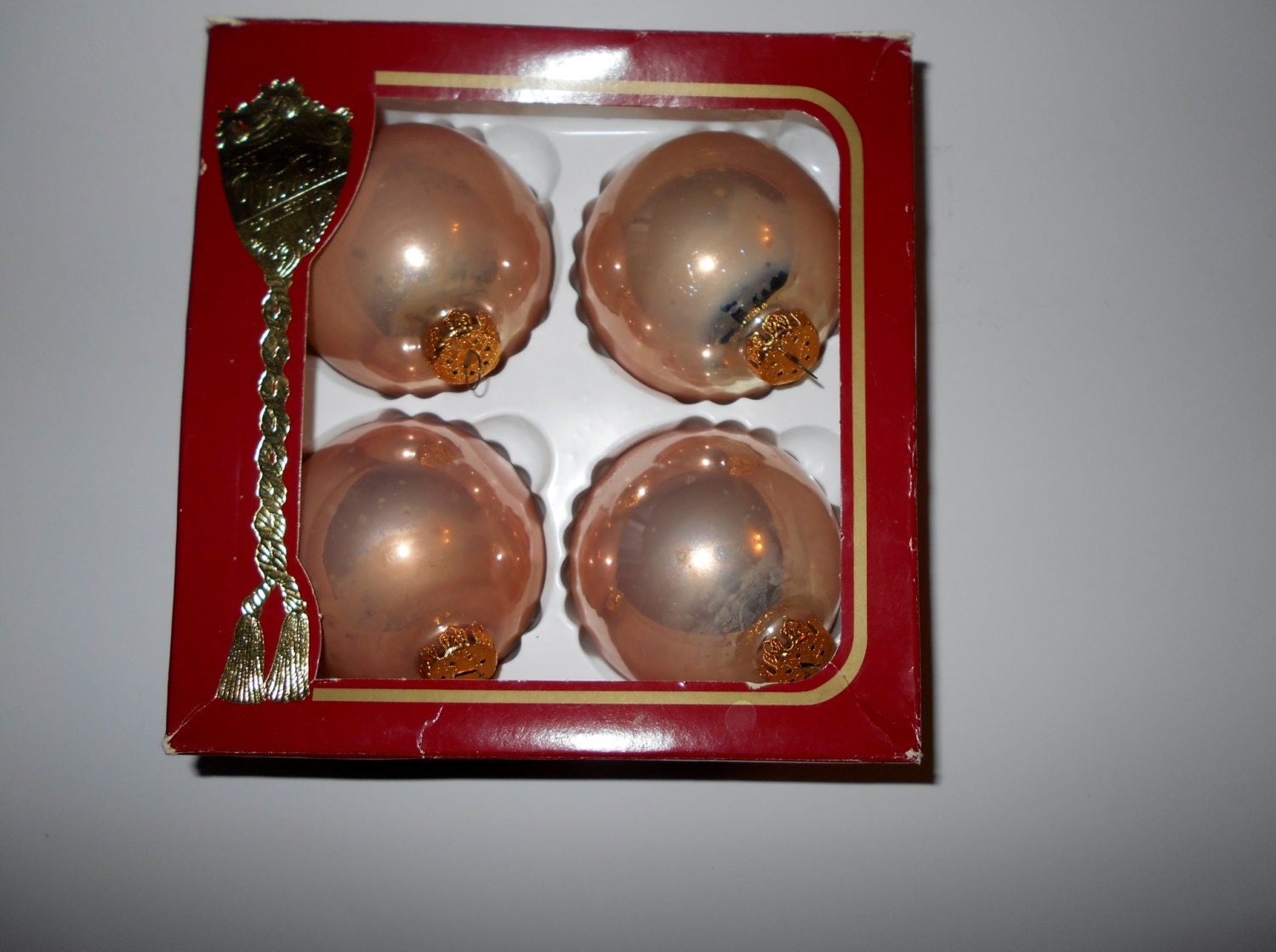 rauch vintage glass ornaments victoria collection soft peach rauch vintage glass ornaments victoria collection soft peach