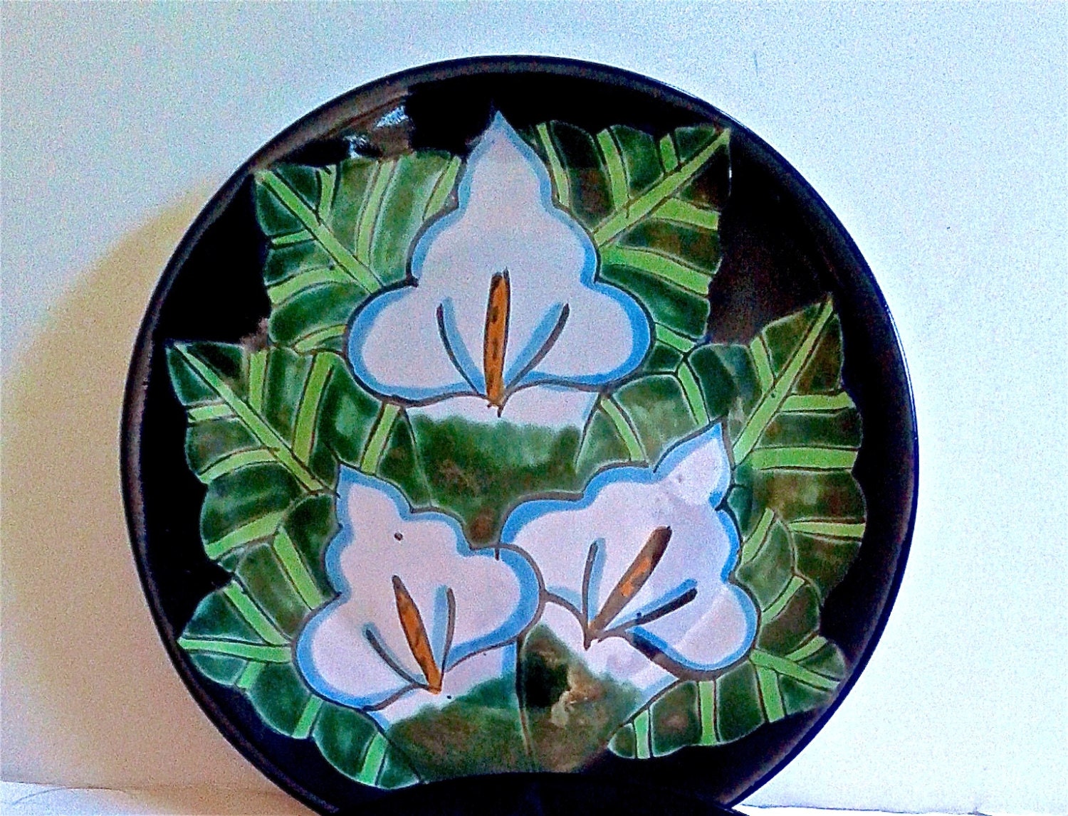 Take 20% Off TWO Lead Free Talavera Calla Lily Dessert Plates