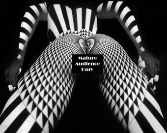 0364-JAL Nude Woman Naked Abstract Erotic Photography Sexy Rear View Female Curves Heart Shape Ass Powerful Stance print signed Chris Maher