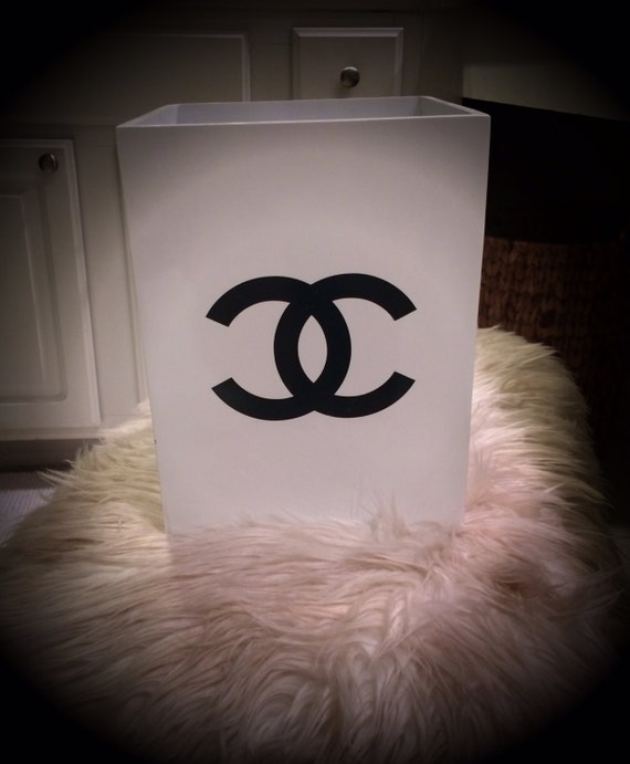 Gorgeous White Chanel Waste Bin replica Double C by jessi4333