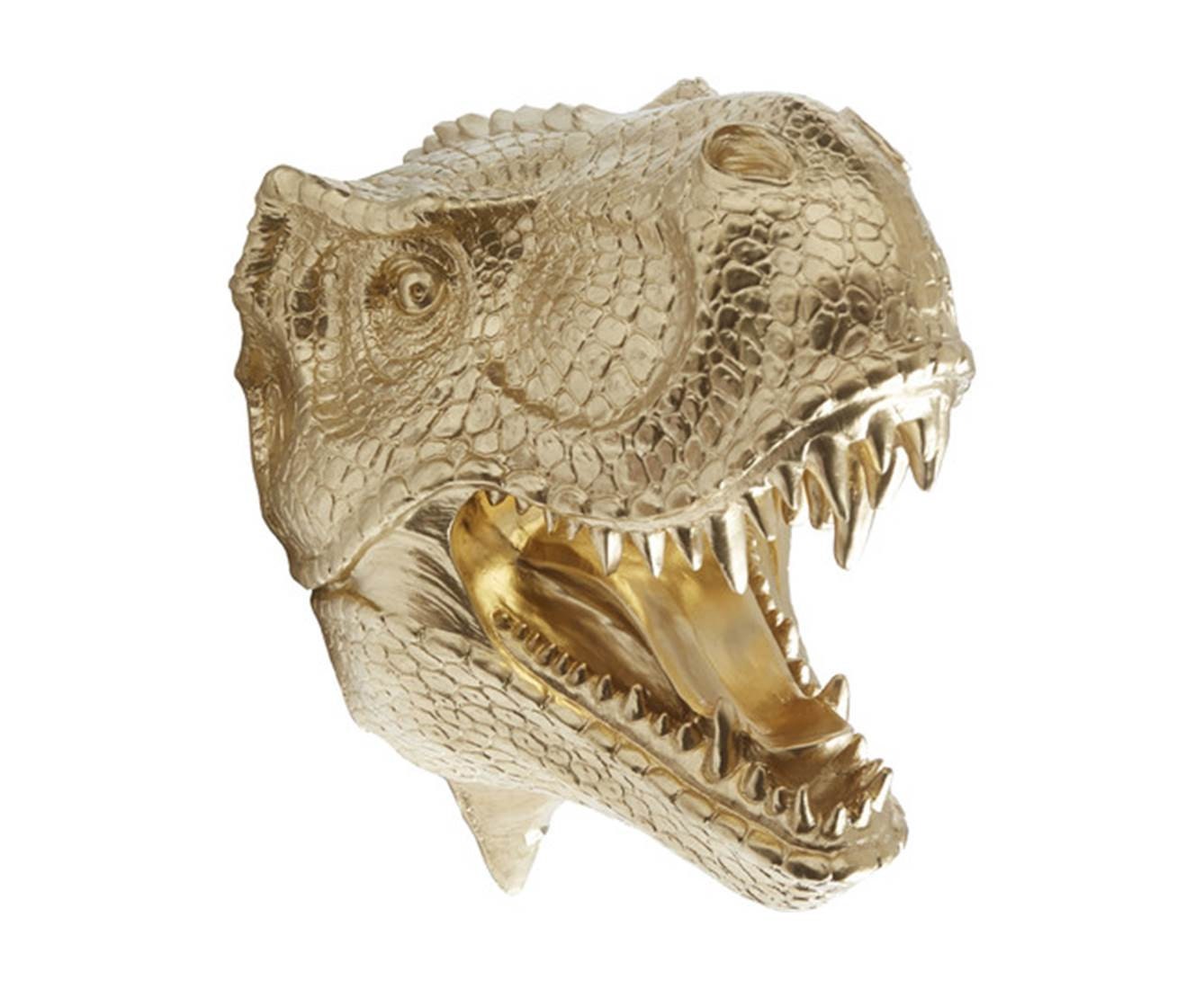 gold t rex head