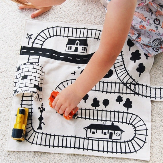 Train Playmat, Thomas the Train Playmat, Train Track, Train Storage, Travel Train Toy, Imaginative Play Boys Birthday Gift Toddler Train Mat