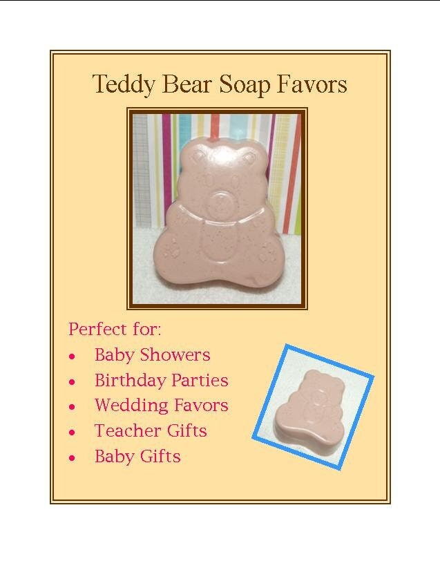 Teddy Bear Soap Favors 30 Teddy Bear Soap Favors Baby Shower