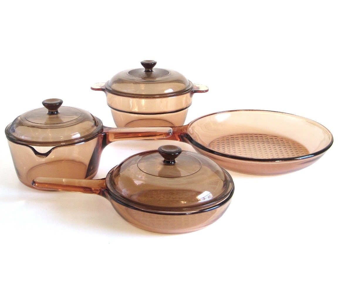 Corning Vision Cookware Saucepan Double Boiler by LaurasLastDitch