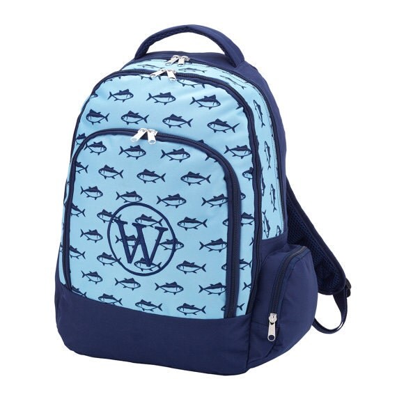 Personalized Kids Backpacks in Finn print LARGE size monogram