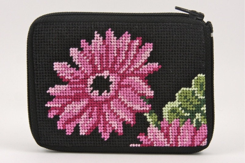 Stitch & Zip Needlepoint Coin Purse by BlueRidgeNeedleart on Etsy