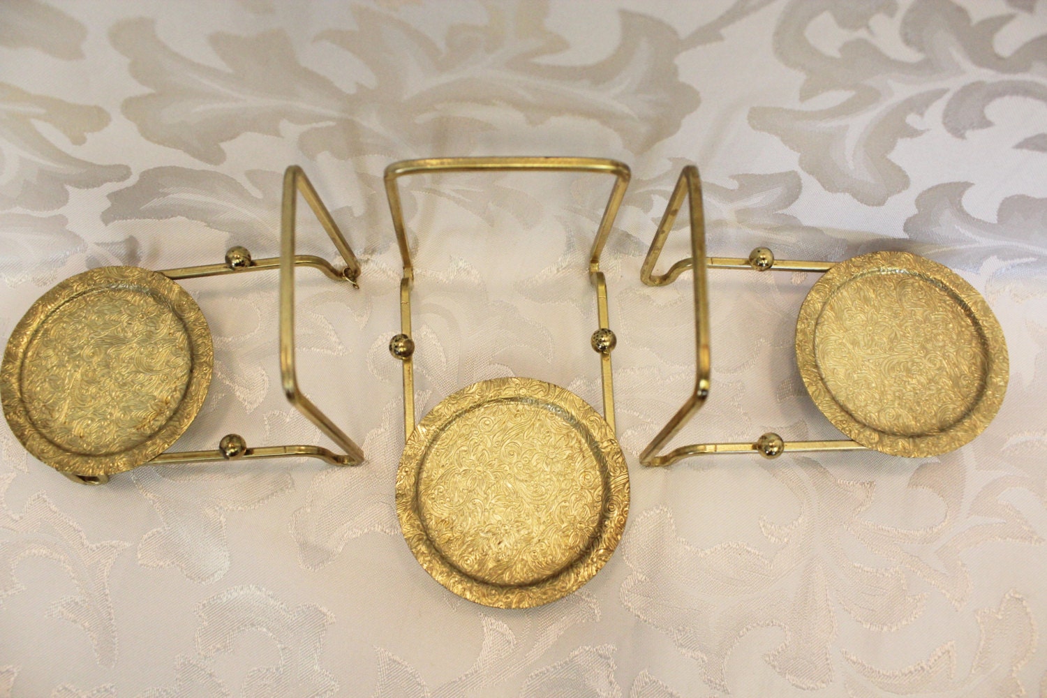 Brass Tea cup Display holders by TheRunningRooster on Etsy