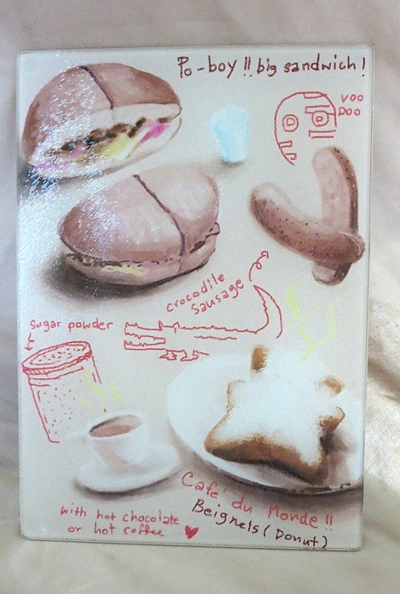 Cutting Board New Orleans Foods Cutting Board Nola Cutting