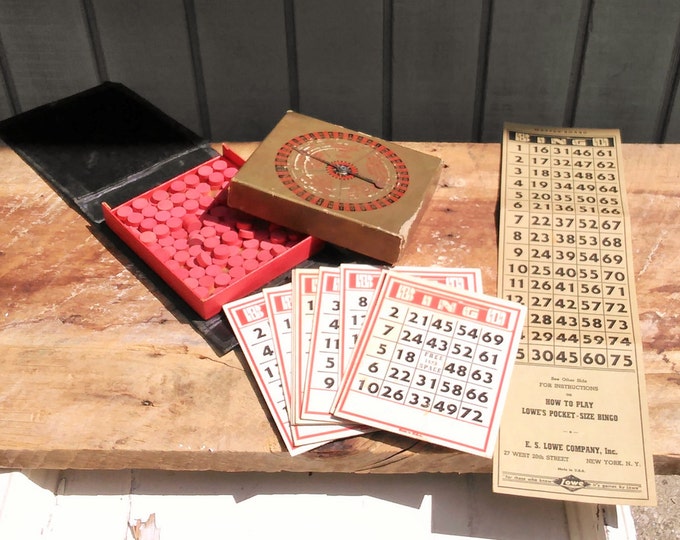 Vintage Pocket Bingo - Travel Bingo - Bingo Cards