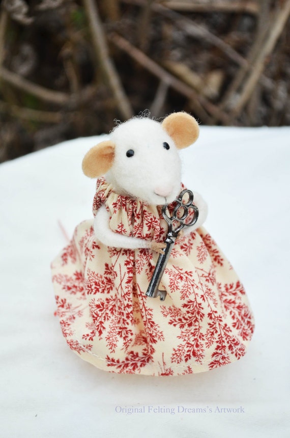 NEW Little Winter Mouse- Original artwork designed and created- by Felting Dreams
