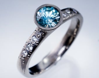 bezel star wedding ring