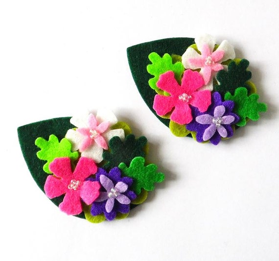 Felt applique Felt Flower applique Felt Flower