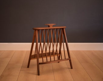 Vintage Arthur Umanoff Walnut Magazine Rack