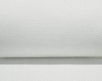 Upholstery fabric by the yard 45 linen 55 cotton blend Organic uphostery fabric White Heavy weight canvas ECO friendly , 1 yard