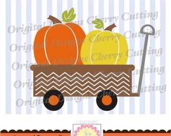 Pumpkin wagon SVG,Happy fall pumpkins SVG,Thanksgiving Silhouette Cut Files, Cricut Cut Files DGCUTTH3 -Personal and Commercial Use