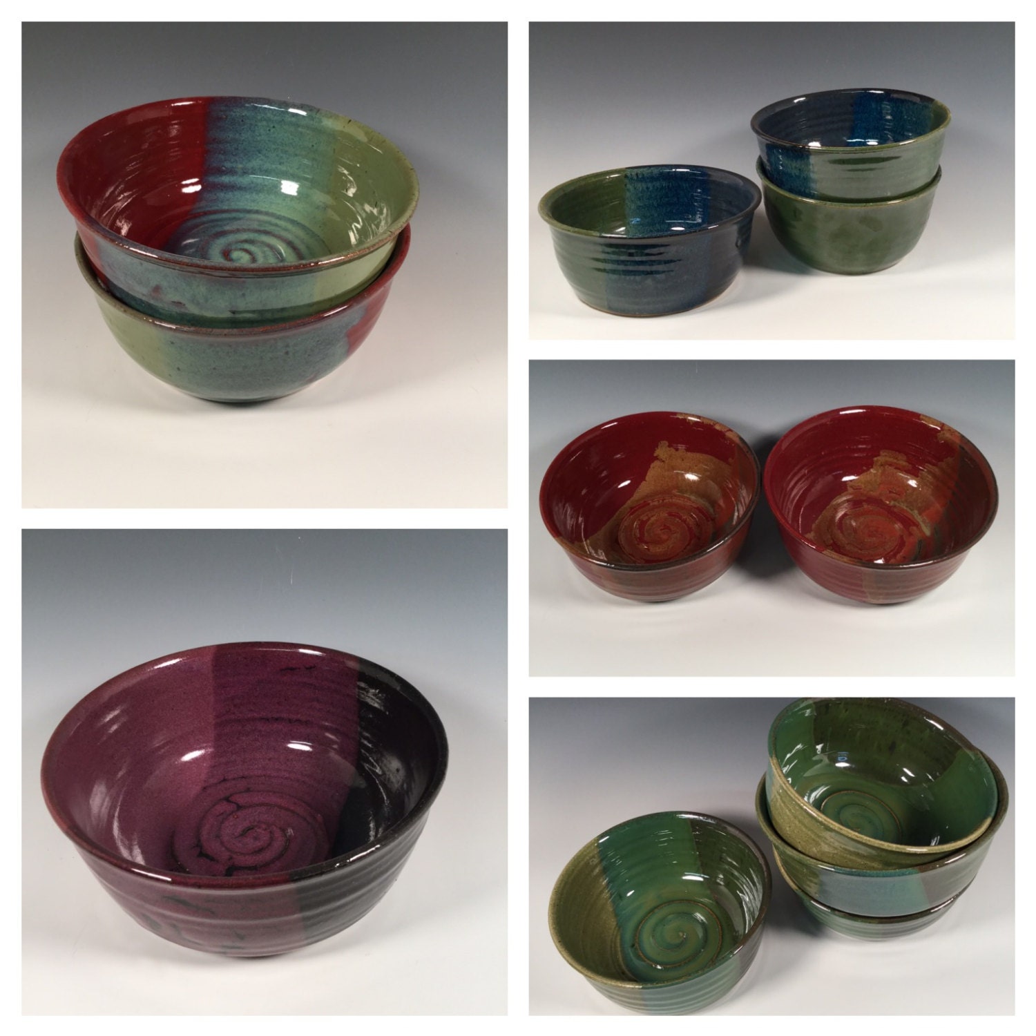 Custom Set of Two Pottery Pasta Bowls Made to Order extra