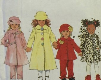 Girls Coat Pattern / Girls Jacket Pattern / Pants Pattern / Girls Hat Pattern / Scarf Pattern / Vintage Pattern / UNCUT / Simplicity 8352