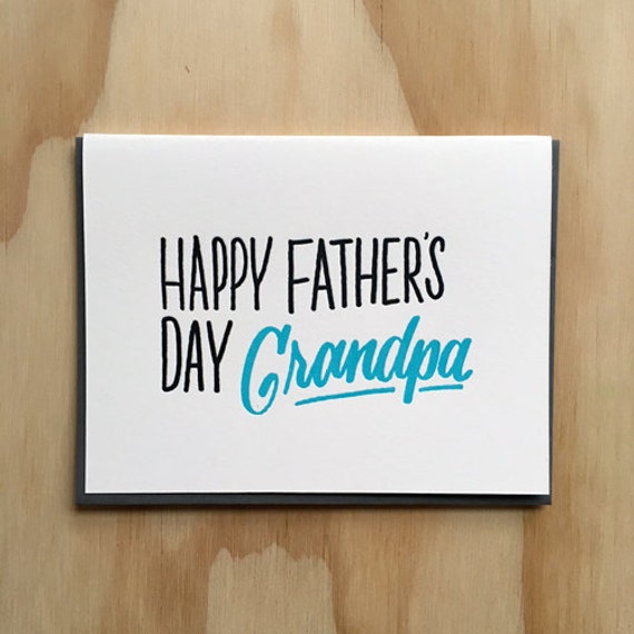 Download Happy Father's Day Grandpa Letterpress Card