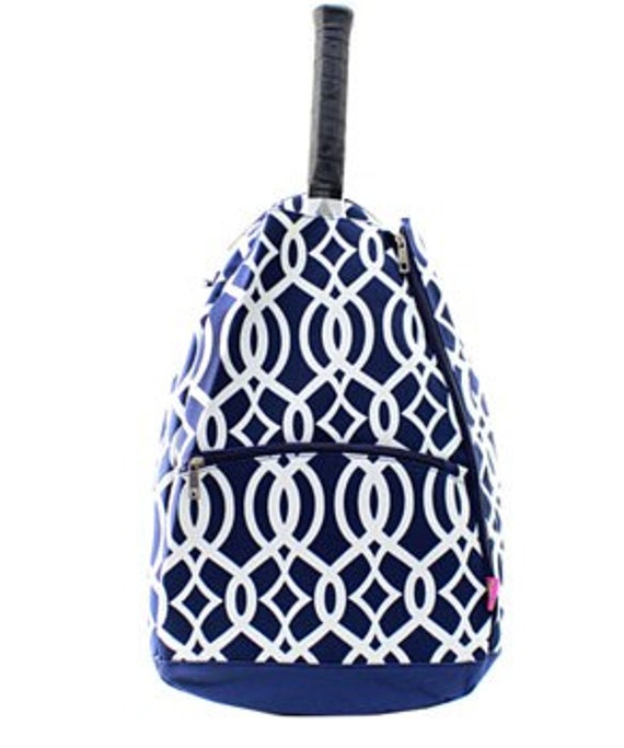 monogrammed tennis tote