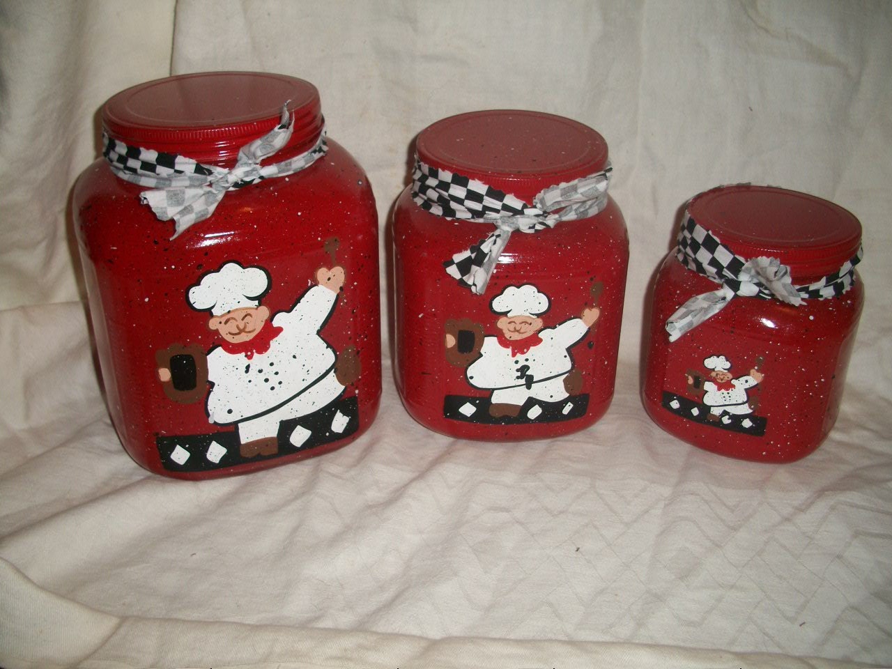 Fat Chef 3 Pc Canister Set Red PERSONALIZED FREE   Il Fullxfull.872647868 7wvk 