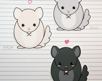 Chibi Chinchilla Stickers and Magnets