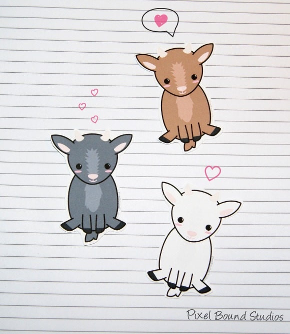  Chibi Goat Stickers and Magnets