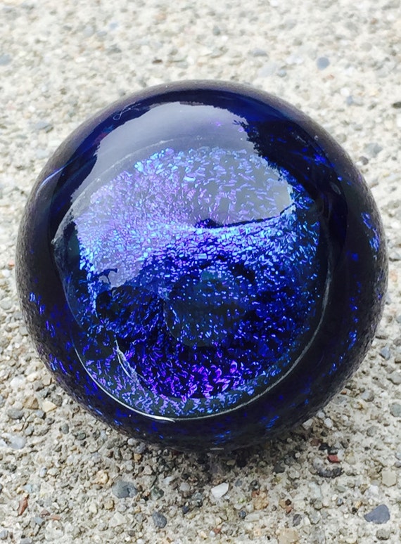 Blue Dream Marble OOAK Contemporary Art Glass by JKLD