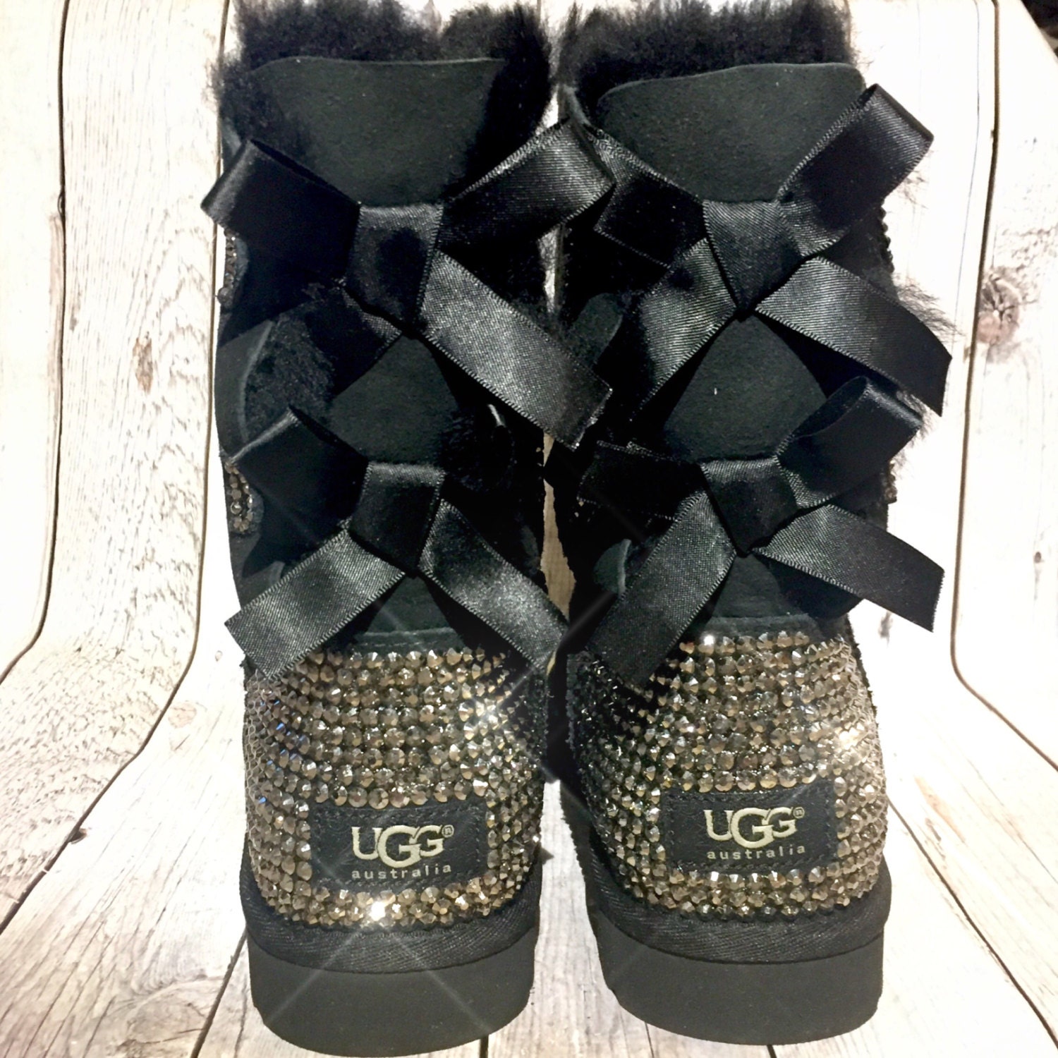 Bling Bailey Bow Uggs Custom Ugg Boots Crystal Ugg Boots 0314