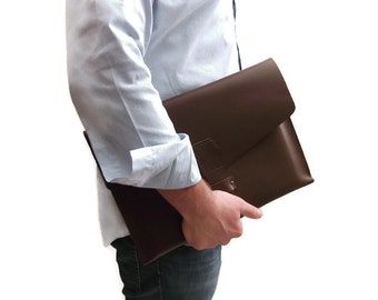 Leather Satchel, Document Case, Document Holder, Leather Portfolio, A4 Paper Case, MacBook 11" and MacBook 13" Case, Business Folio