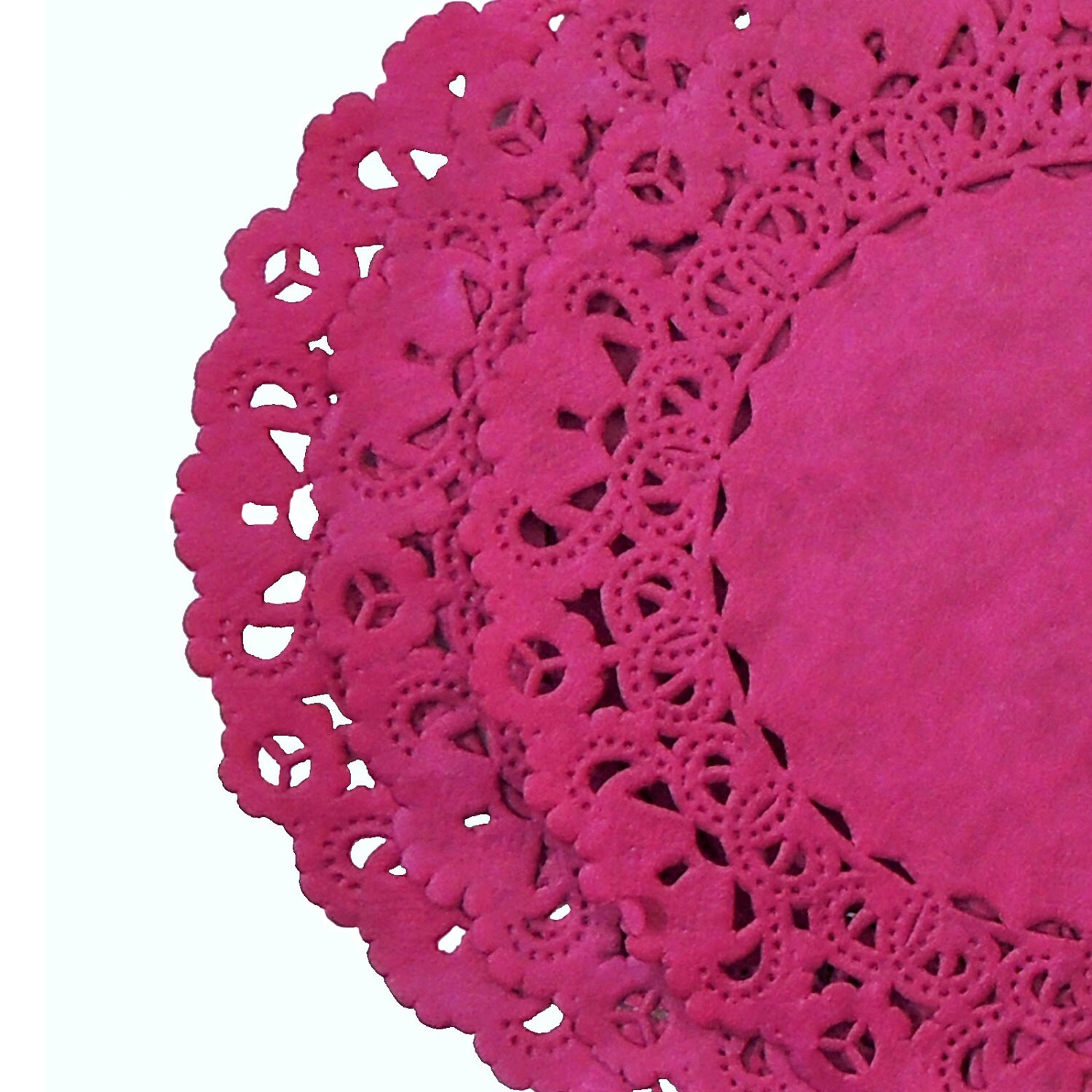 MAGENTA PINK Paper Lace Doilies 4 5 6