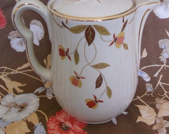 Hall China Autumn Leaf Coffee Pot with Lid Jewel Tea