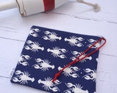 SALE Lobster Clutch Purse/Nautical Wristlet/Lobster Bag/Handbag/Summer Clutch/Gift for Her/Bridesmaid Gift Bag