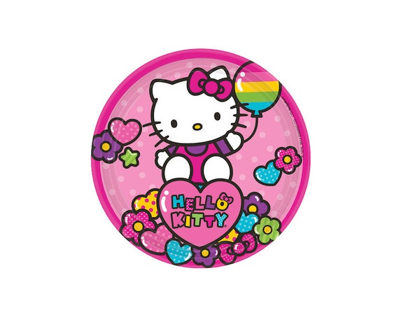 Sanrio Hello Kitty Paper Plates - 7 inch, Princess & Fairytales, Tableware, Party Supplies Il_570xn