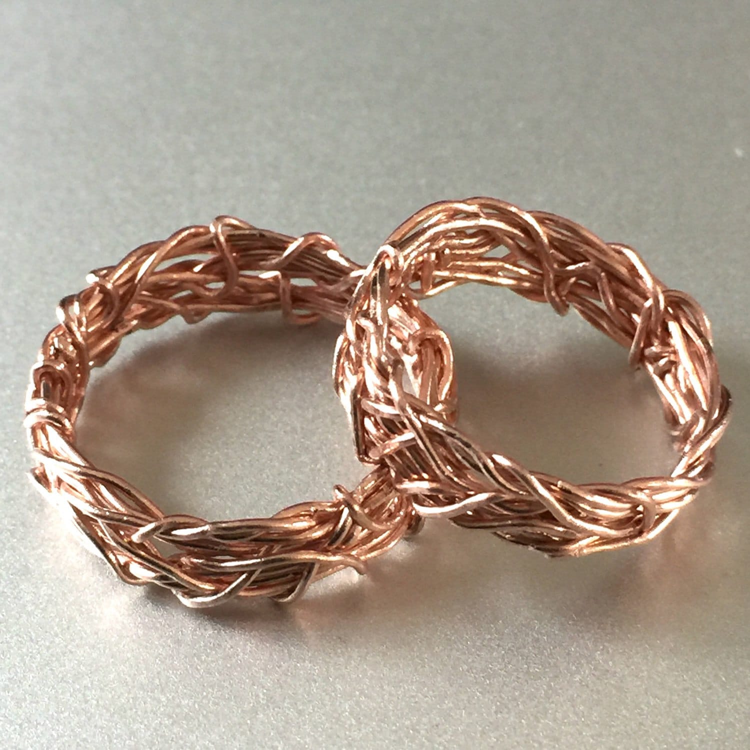 Solid 14K Rose  Gold  His  and Hers  Wedding  Rings  Men s