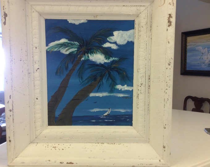 Sailing in the Breeze -Acrylic Painting on Canvas-Solid Wood Frame