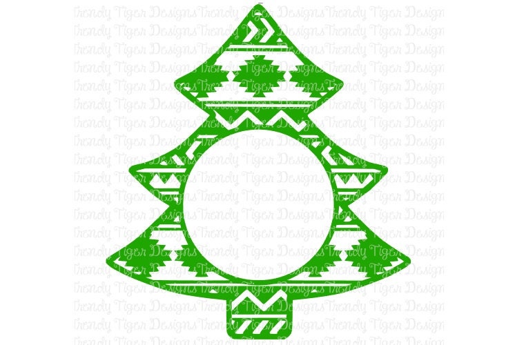 Download Aztec / Tribal Christmas Tree Monogram Frame by ...