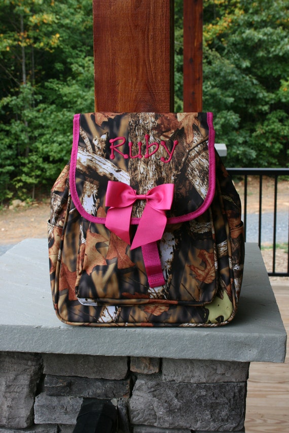 camo girls backpack