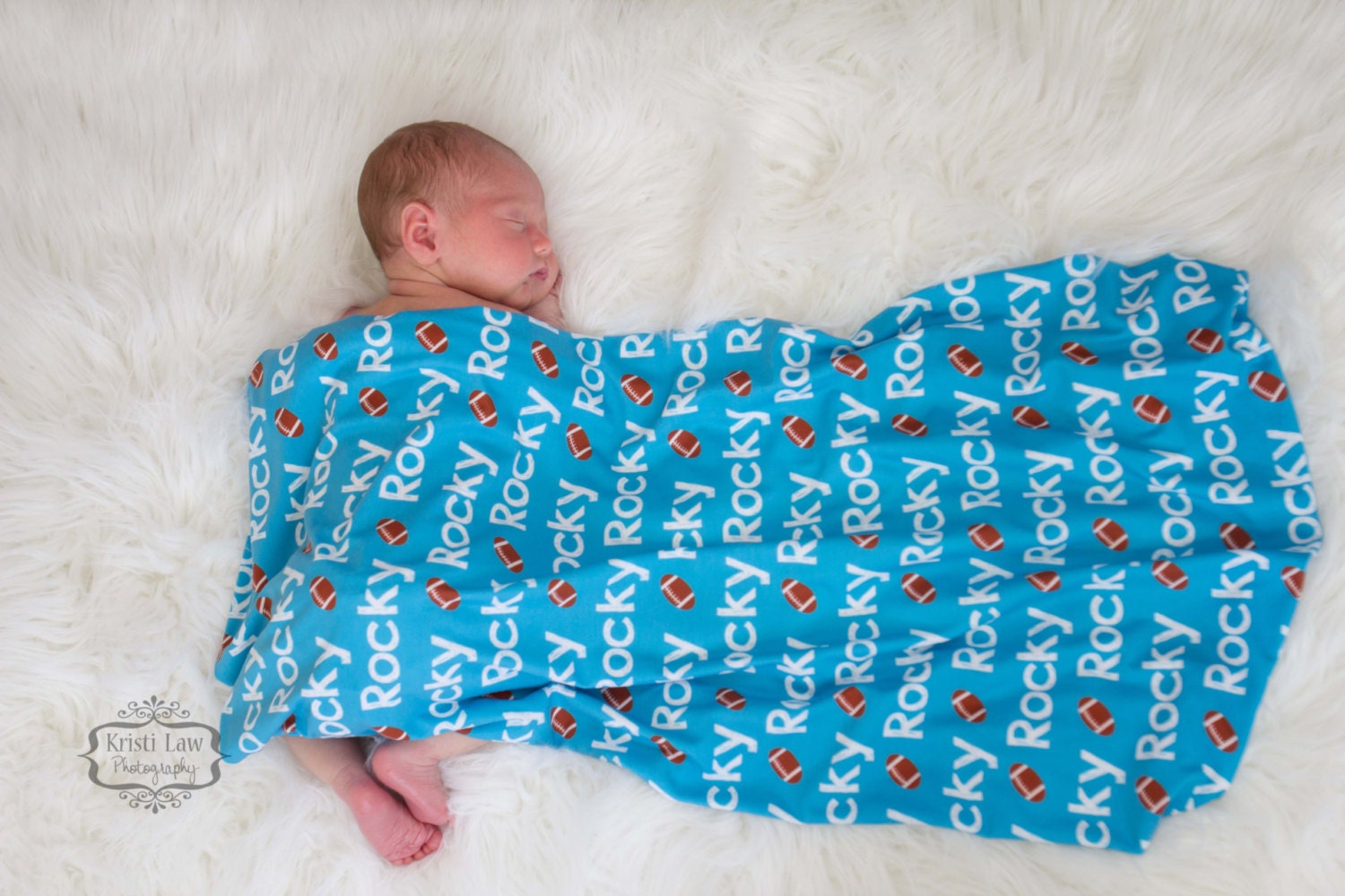 Personalized baby swaddle blanket Custom design by AudreysBear