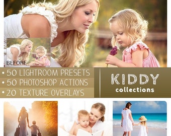 Kiddy Bundles | Lightroom preset | Photoshop Actions | Overlay Textures Total 120 items - CPZ105