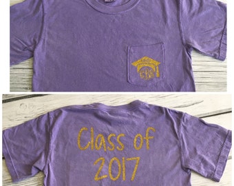 Senior Shirt, Senior 2017, Graduation Shirt, Graduation Gift, 2017 Shirt, Graduation Monogram, Grad Gift, Custom Shirt, Monogram Gift, Gift