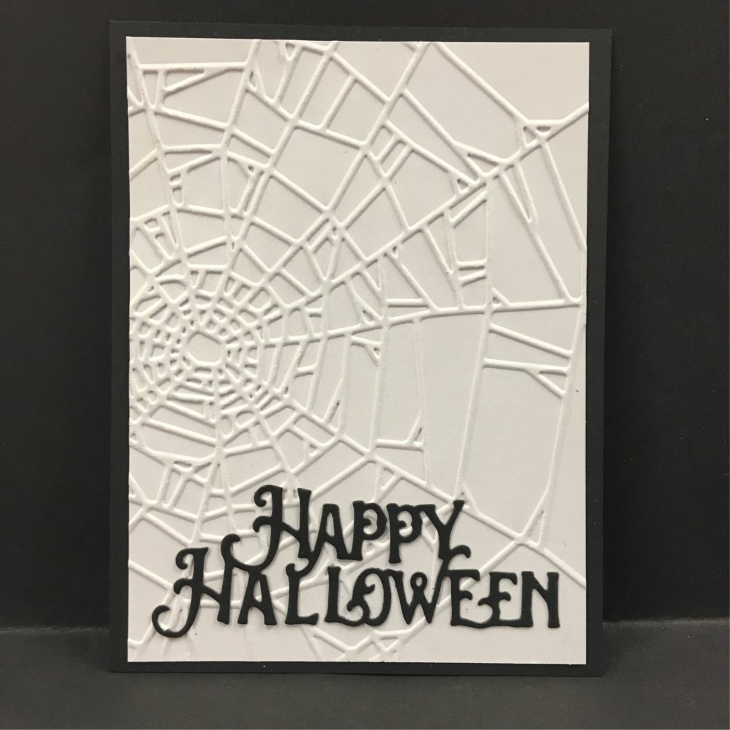 Halloween Cobwebs (spider web) embossing folder by Sizzix embossing