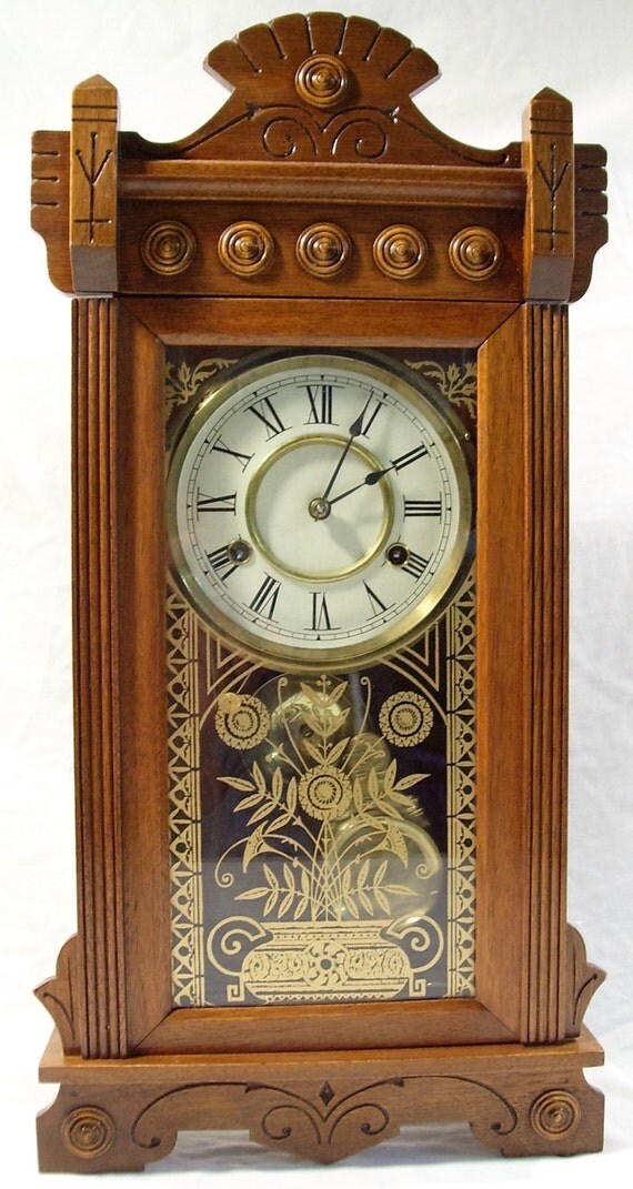 Antique Parlor Clock New Haven Clock Company Fully Restored